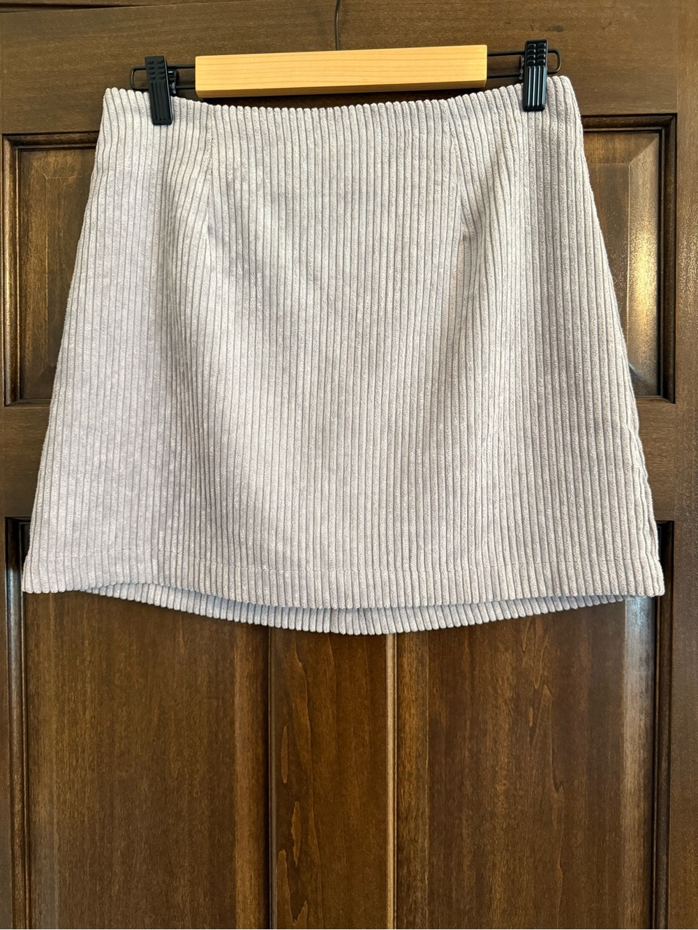 Lulu's Light Gray Ribbed Knit Mini Skirt